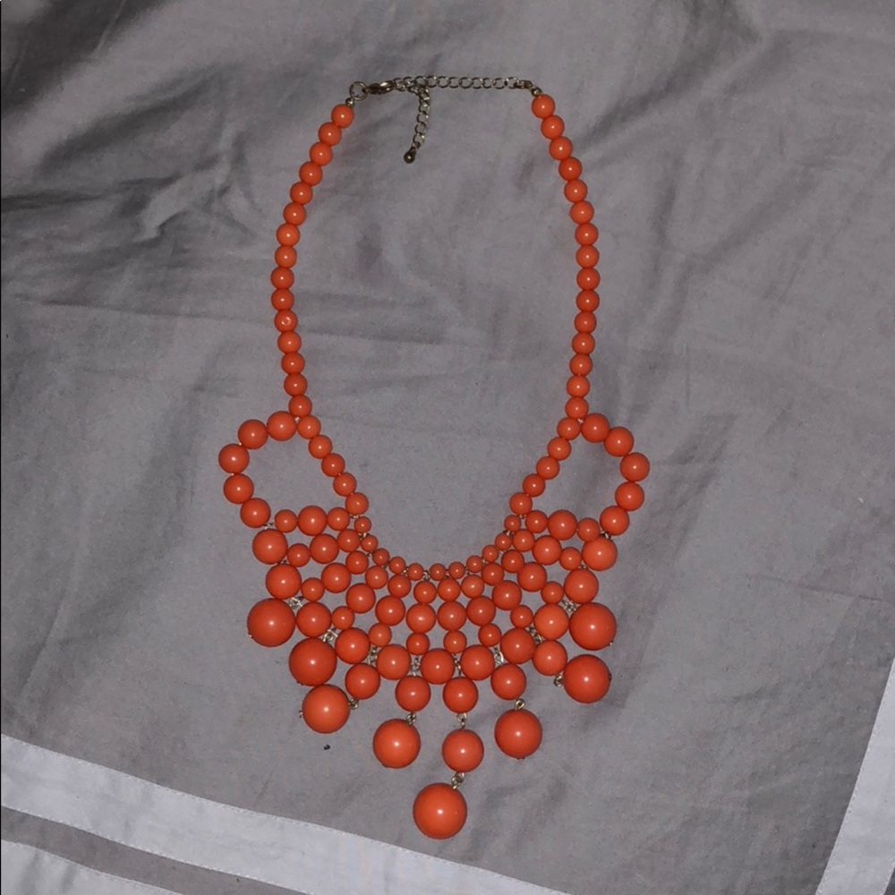 Francesca's Coral Beaded Necklace